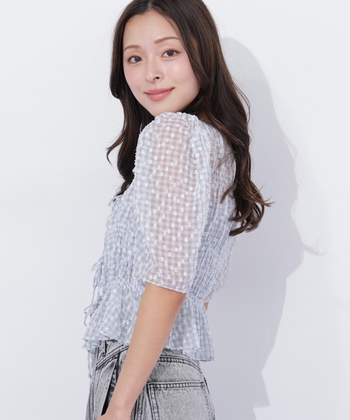 JILL by JILL STUART（ジルバイジルスチュアート）の「シャーリングボレロアンサンブル（シャツ/ブラウス・レディース・ブルー系その他/ベージュ系その他/ホワイト系その他・FREE）」の5枚目の写真