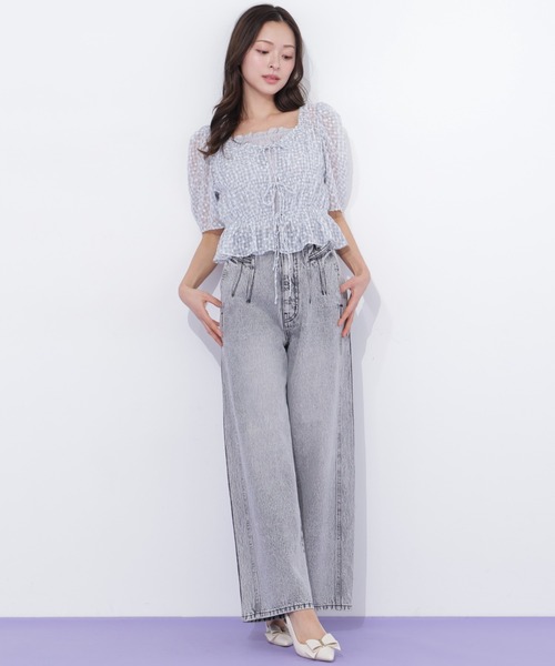 JILL by JILL STUART（ジルバイジルスチュアート）の「シャーリングボレロアンサンブル（シャツ/ブラウス・レディース・ブルー系その他/ベージュ系その他/ホワイト系その他・FREE）」の6枚目の写真