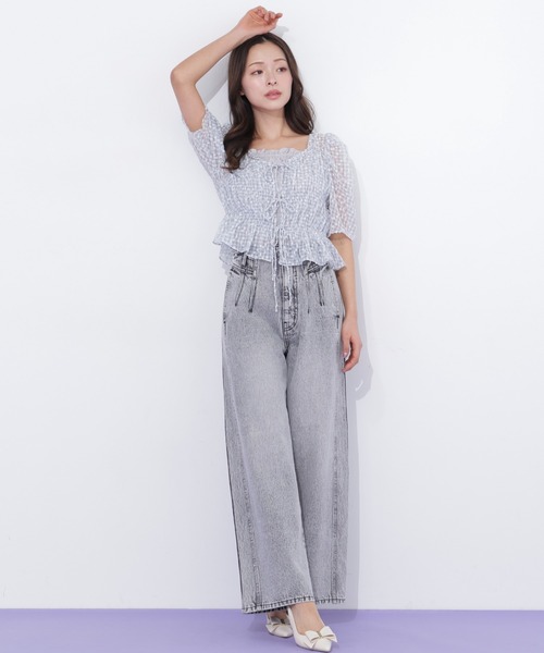 JILL by JILL STUART（ジルバイジルスチュアート）の「シャーリングボレロアンサンブル（シャツ/ブラウス・レディース・ブルー系その他/ベージュ系その他/ホワイト系その他・FREE）」の8枚目の写真