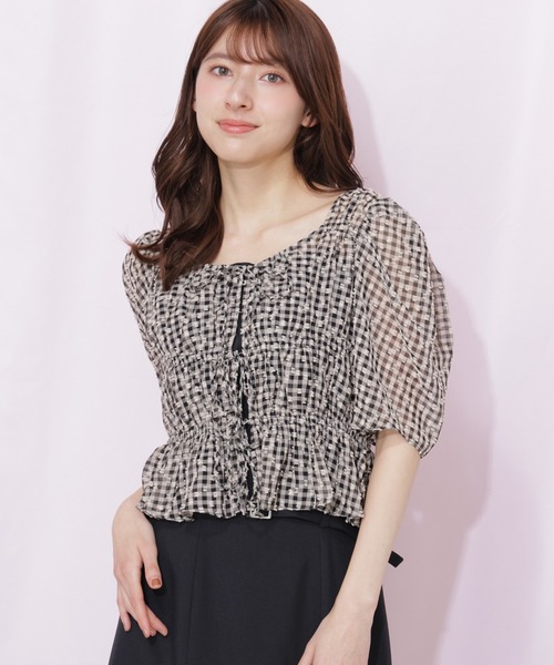JILL by JILL STUART（ジルバイジルスチュアート）の「シャーリングボレロアンサンブル（シャツ/ブラウス・レディース・ブルー系その他/ベージュ系その他/ホワイト系その他・FREE）」の13枚目の写真