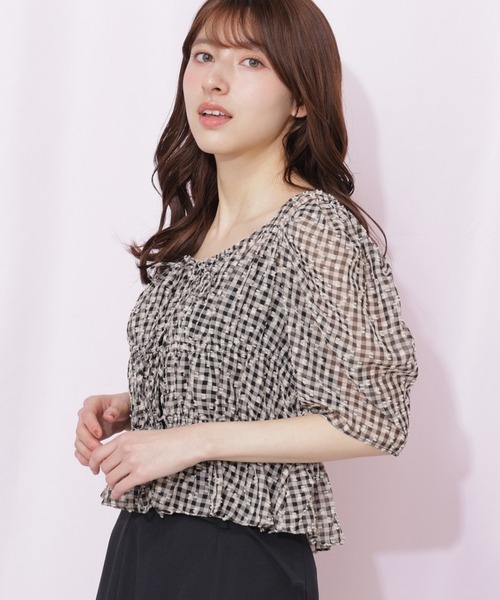 JILL by JILL STUART（ジルバイジルスチュアート）の「シャーリングボレロアンサンブル（シャツ/ブラウス・レディース・ブルー系その他/ベージュ系その他/ホワイト系その他・FREE）」の14枚目の写真