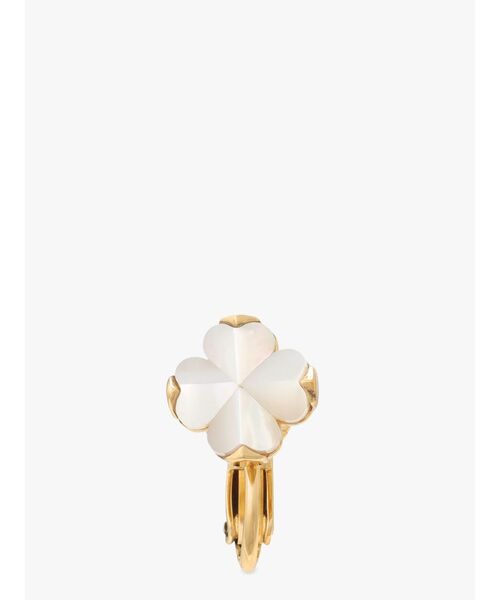 kate spade new york（ケイトスペード ニューヨーク）の「スペードフラワー クリップ イヤリング（イヤリング・レディース・ホワイト・ONESIZE）」の2枚目の写真