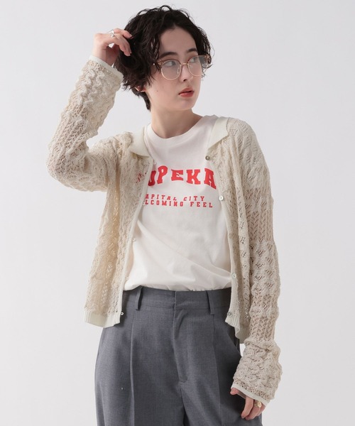 GEORGE'S（ジョージズ）の「ガラアミポロカーティガン（カーディガン/ボレロ・レディース・ブラック/ブラウン系その他/オフホワイト・FREE）」の9枚目の写真