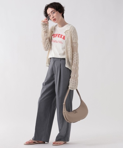 GEORGE'S（ジョージズ）の「ガラアミポロカーティガン（カーディガン/ボレロ・レディース・ブラック/ブラウン系その他/オフホワイト・FREE）」の6枚目の写真