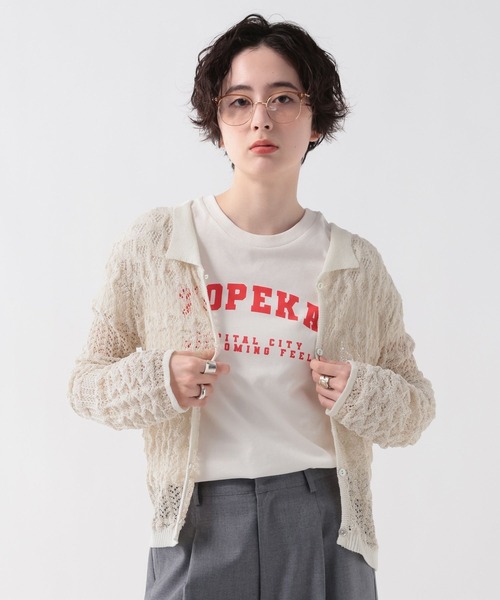 GEORGE'S（ジョージズ）の「ガラアミポロカーティガン（カーディガン/ボレロ・レディース・ブラック/ブラウン系その他/オフホワイト・FREE）」の8枚目の写真