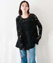 Kastane（カスタネ）の「透かしあみレースミニワンピース（ワンピース）」