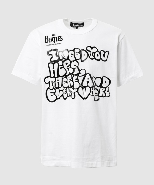 THE BEATLES COMME des GARCONS（ザ ビートルズ コムデギャルソン）の「THE BEATLES 「TITLE」TEE（Tシャツ/カットソー・メンズ・ホワイト/杢グレー・XXL/XL/L/M/S/XS）」の2枚目の写真