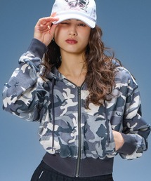 セール】FADED LOGO PRINT ZIP UP SWEAT HOODIE（パーカー）｜X-girl