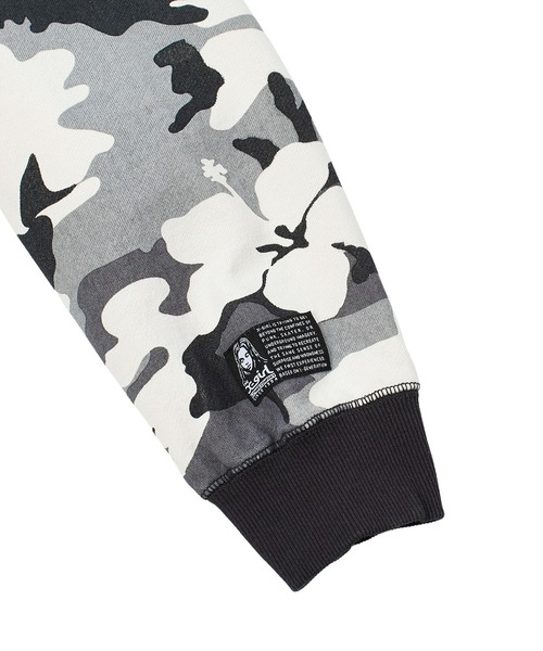 HIBISCUS CAMOUFLAGE ZIP UP SWEAT HOODIE（パーカー）｜X-girl