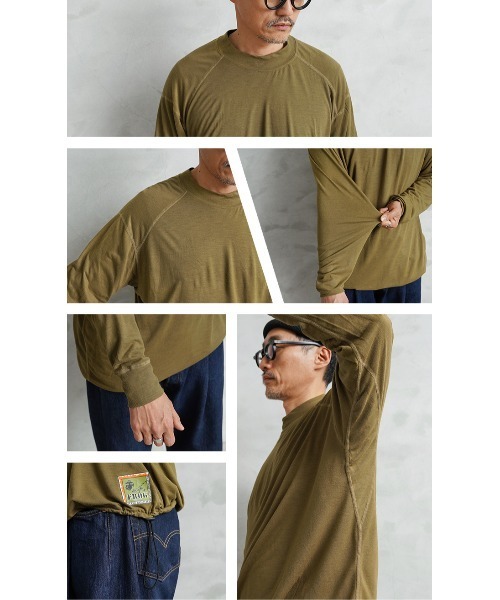 MILITARY(ミリタリー)の「実物 新品 デッドストック 米軍 リメイク USMC FROG モックネック L/S 裾ドローコード リメイク(Tシャツ/カットソー・メンズ・ブラウン系その他・FREE)」の11枚目の写真