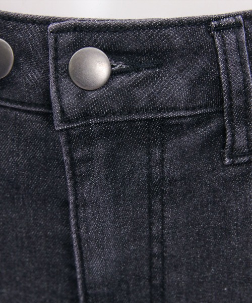 clear（クリア）の「【低身長対応／サイズ展開あり】サイドスリットリボン付きフレアデニムパンツ[カジュアル  ガーリー 着回し抜群 フェミニン]（デニムパンツ・レディース・ライトブルー/ブラック・S/PS/M）」の12枚目の写真