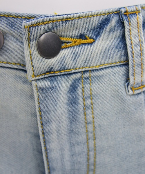 clear（クリア）の「【低身長対応／サイズ展開あり】サイドスリットリボン付きフレアデニムパンツ[カジュアル  ガーリー 着回し抜群 フェミニン]（デニムパンツ・レディース・ライトブルー/ブラック・S/PS/M）」の13枚目の写真