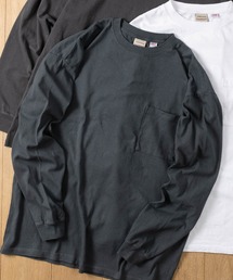 【h】〔Goodwear/グッドウェア〕USAコットン ヘビーウェイト ポケット付きビッグシルエットTシャツ/無地/ロンT
