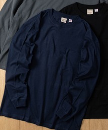 【h】〔Goodwear/グッドウェア〕USAコットン ヘビーウェイト ポケット付きビッグシルエットTシャツ/無地/ロンT
