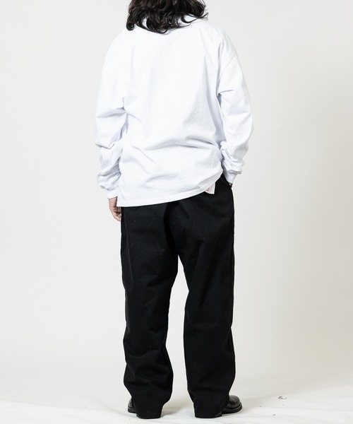 Goodwear（グッドウェア）の「【h】〔Goodwear/グッドウェア〕USAコットン ヘビーウェイト ポケット付きビッグシルエットTシャツ/無地/ロンT（Tシャツ/カットソー・メンズ・ホワイト/ネイビー/ブルー系その他/チャコールグレー/ブラック・MEDIUM/LARGE/X-LARGE）」の11枚目の写真