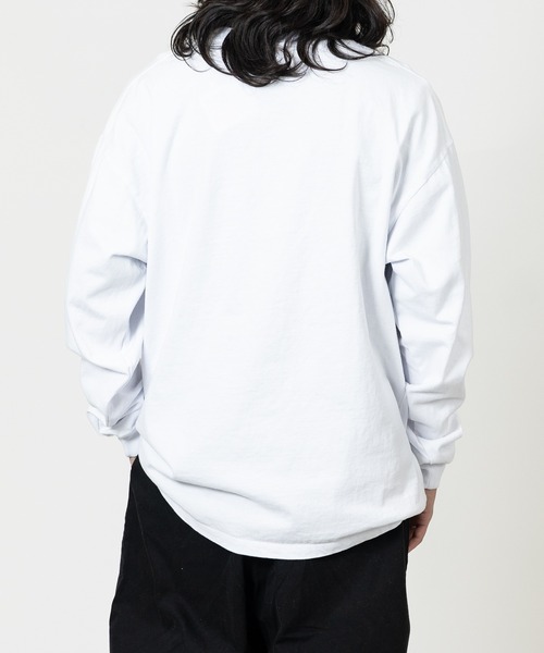 Goodwear（グッドウェア）の「【h】〔Goodwear/グッドウェア〕USAコットン ヘビーウェイト ポケット付きビッグシルエットTシャツ/無地/ロンT（Tシャツ/カットソー・メンズ・ホワイト/ネイビー/ブルー系その他/チャコールグレー/ブラック・MEDIUM/LARGE/X-LARGE）」の8枚目の写真