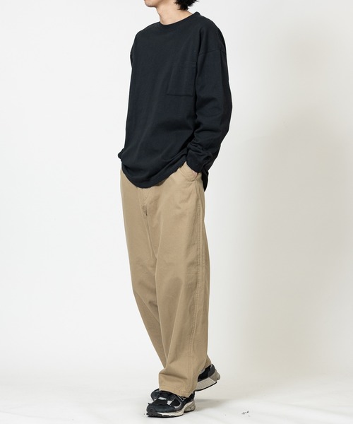 Goodwear（グッドウェア）の「【h】〔Goodwear/グッドウェア〕USAコットン ヘビーウェイト ポケット付きビッグシルエットTシャツ/無地/ロンT（Tシャツ/カットソー・メンズ・ホワイト/ネイビー/ブルー系その他/チャコールグレー/ブラック・MEDIUM/LARGE/X-LARGE）」の16枚目の写真