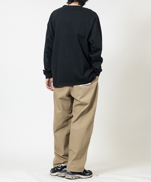 Goodwear（グッドウェア）の「【h】〔Goodwear/グッドウェア〕USAコットン ヘビーウェイト ポケット付きビッグシルエットTシャツ/無地/ロンT（Tシャツ/カットソー・メンズ・ホワイト/ネイビー/ブルー系その他/チャコールグレー/ブラック・MEDIUM/LARGE/X-LARGE）」の17枚目の写真