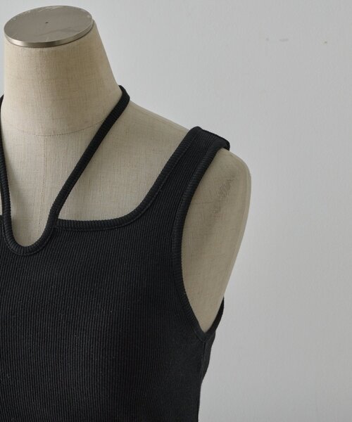 goocy（グーシー）の「カップ付きコードリボンタンクトップ（キャミソール・レディース・ブラック/ホワイト系その他・FREE）」の11枚目の写真