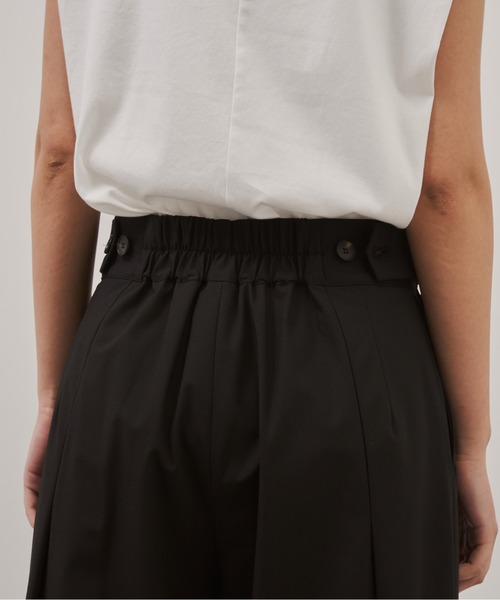 CITY TOKYO(シティトウキョウ)の「【CITY TOKYO/シティートウキョウ】Belt Tuck Pants/ベルトタックパンツ/ワイドパンツ(スラックス・レディース・ネイビー/グレー・1/2)」の10枚目の写真