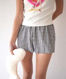 Jelly moo（ジェリームー）の「【 Jelly moo / ジェリームー 】 ナチュラルギンガム イージーショートパンツ（その他パンツ）」