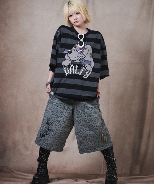 GALFY(ガルフィー)の「GALFY-バチバチピアスTee(Tシャツ/カットソー・メンズ・チャコール/その他1/ブラック・L/XL)」の21枚目の写真