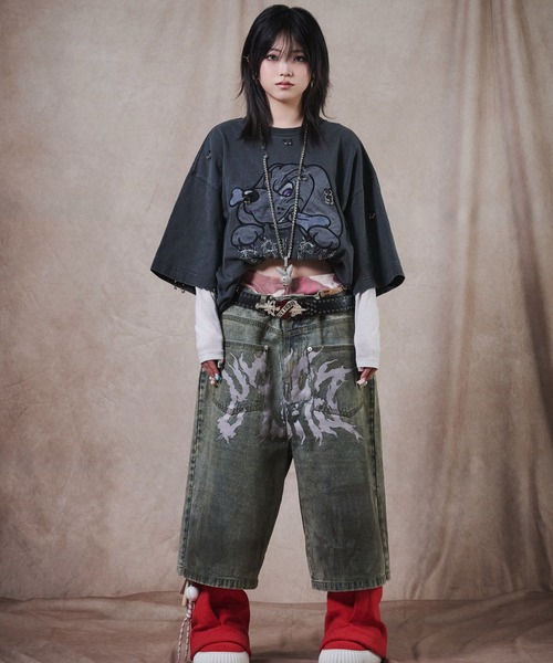 GALFY(ガルフィー)の「GALFY-バチバチピアスTee(Tシャツ/カットソー・メンズ・チャコール/その他1/ブラック・L/XL)」の18枚目の写真