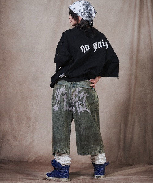 GALFY(ガルフィー)の「GALFY-バチバチピアスTee(Tシャツ/カットソー・メンズ・チャコール/その他1/ブラック・L/XL)」の11枚目の写真