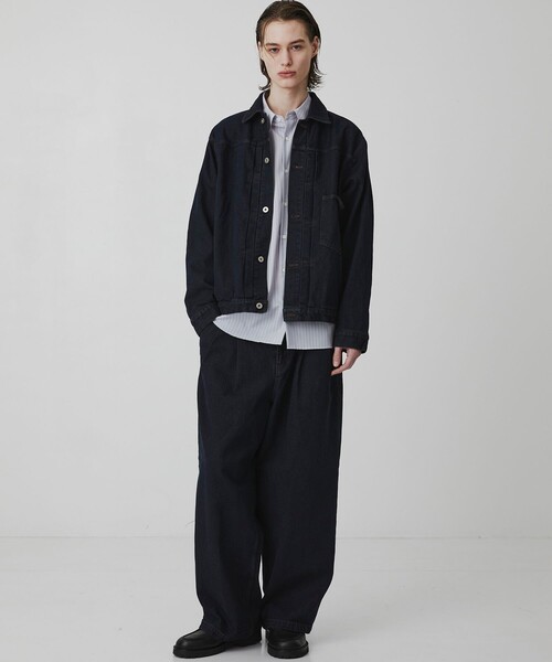 UNITED TOKYO（ユナイテッドトウキョウ）の「【新作/SETUP可】オーバーダイデニム ジャケット（デニムジャケット・メンズ・ブラック/ダークインディゴブルー・1/2）」の3枚目の写真