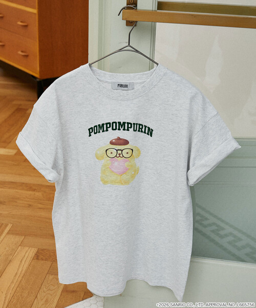 PUBLUX(パブリュクス)の「PUBLUX/パブリュクス ”SANRIO CHARACTERS/サンリオキャラクターズ” 眼鏡 カレッジ風 プリントTシャツ 限定展開(Tシャツ/カットソー・レディース・ブラック/ピンク/ライトグレー/ネイビー/オフホワイト/チャコールグレー・フリ-)」の22枚目の写真
