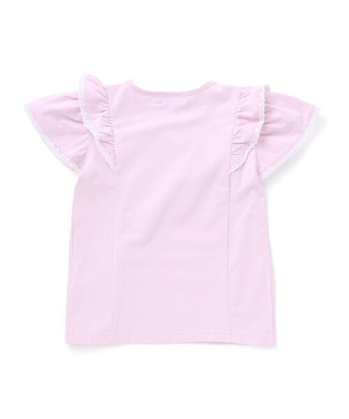 Tartine et Chocolat(タルティーヌエショコラ)の「ベア天竺フリルレースTシャツ(100~140cm)(Tシャツ/カットソー・キッズ・ホワイト・110cm/120cm/130cm/140cm)」の5枚目の写真