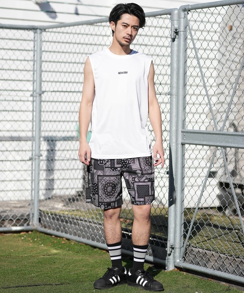 NEW ERA(ニューエラ)の「NEW ERA/ニューエラ タンクトップ スリーブレス テック Tシャツ パフォーマンスアパレル 吸汗速乾 UVカット 抗菌 14744551/14744552(タンクトップ・メンズ・ホワイト/ブラック・XXL/XL/L/M)」の5枚目の写真