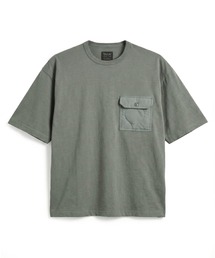 【TAION(タイオン)】〈ユニセックス〉ノンダウン ミリタリー フラップポケット Tシャツ