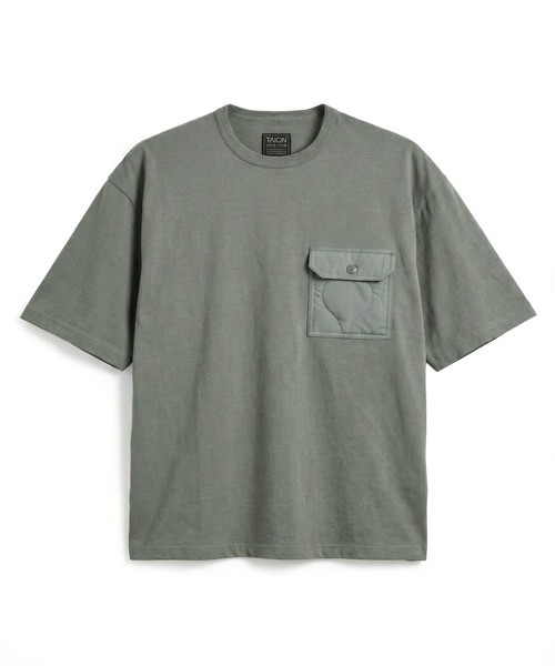 TAION(タイオン)の「【TAION(タイオン)】〈ユニセックス〉ノンダウン ミリタリー フラップポケット Tシャツ(Tシャツ/カットソー・メンズ・ブラック/ホワイト系2/ホワイト系1/ダークオリーブ/ダークカーキ/ダークグリーン系/ダークネイビー・M/S/3XL/2XL/XL/L)」の6枚目の写真