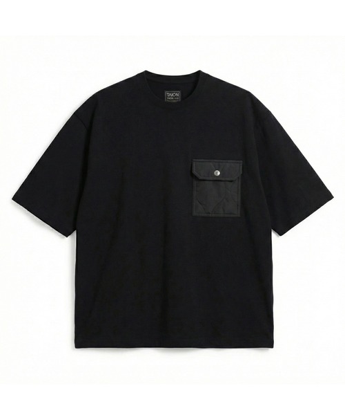 TAION(タイオン)の「【TAION(タイオン)】〈ユニセックス〉ノンダウン ミリタリー フラップポケット Tシャツ(Tシャツ/カットソー・メンズ・ブラック/ホワイト系2/ホワイト系1/ダークオリーブ/ダークカーキ/ダークグリーン系/ダークネイビー・M/S/3XL/2XL/XL/L)」の3枚目の写真