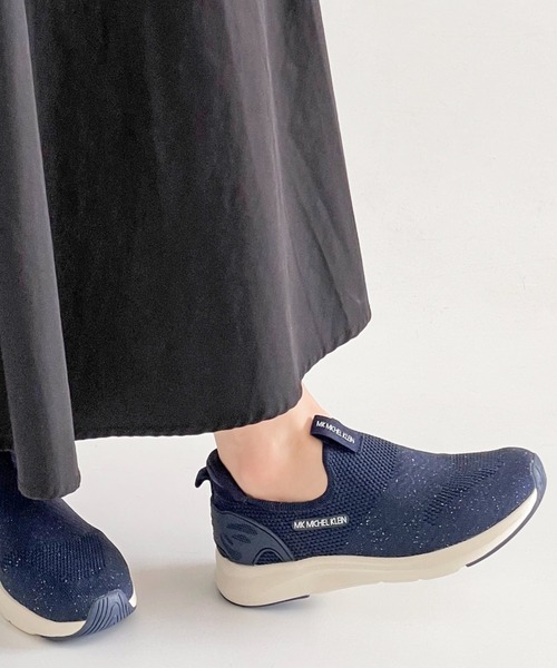 み。ネイビー1 セール】MK 超軽量 ワンステップ フィット ニット スリッポン