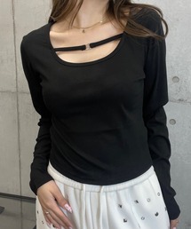 ROGER AND RAW（ロジャーアンドロウ）の「カットアウトストラップ クロップドトップス（Tシャツ/カットソー）」