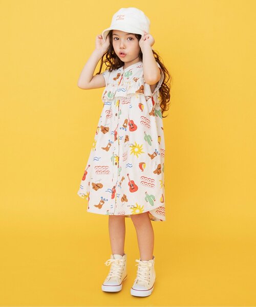 BREEZE(ブリーズ)の「【リンク/26年夏新作】シェフワンピ―ス(ワンピース・キッズ・キナリ/レインボー/レッド・80/90/100/110/120/130/140)」の12枚目の写真