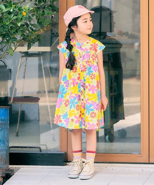 BREEZE(ブリーズ)の「【リンク/26年夏新作】シェフワンピ―ス(ワンピース・キッズ・キナリ/レインボー/レッド・80/90/100/110/120/130/140)」の19枚目の写真