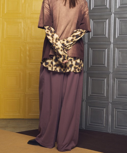 MAISON SPECIAL（メゾンスペシャル）の「《UNISEX》Crispy Cross Calze Two-tuck Prime-Wide Slacks/クリスピークロスカルゼツータックプライムワイドスラックス【MAISON SPECIAL/メゾンスペシャル】■セットアップ対応■（スラックス・メンズ・バーガンディー/ブラック/グレー・2/1/0）」の9枚目の写真