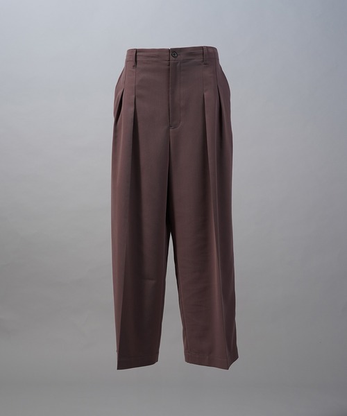 MAISON SPECIAL（メゾンスペシャル）の「《UNISEX》Crispy Cross Calze Two-tuck Prime-Wide Slacks/クリスピークロスカルゼツータックプライムワイドスラックス【MAISON SPECIAL/メゾンスペシャル】■セットアップ対応■（スラックス・メンズ・バーガンディー/ブラック/グレー・2/1/0）」の18枚目の写真