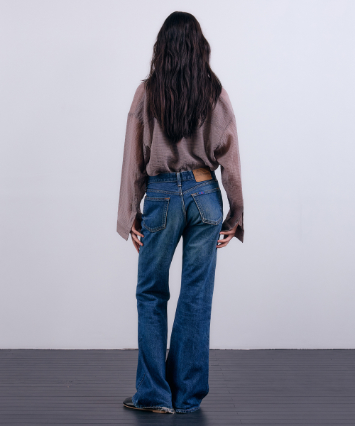 NUAKLE(ヌアクル)の「シースルーチェックシャツ_グレー(シャツ/ブラウス・レディース・その他・ONE SIZE)」の5枚目の写真