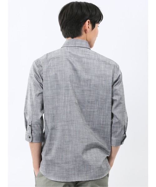 TAKA-Q(タカキュー)の「【ストレッチ コットン100%】タカキュー 綿スラブ ボタンダウン 7分袖 シャツ(シャツ/ブラウス・メンズ・ネイビー/グレー/ブルー/ホワイト・MEDIUM/LARGE/X-LARGE)」の18枚目の写真
