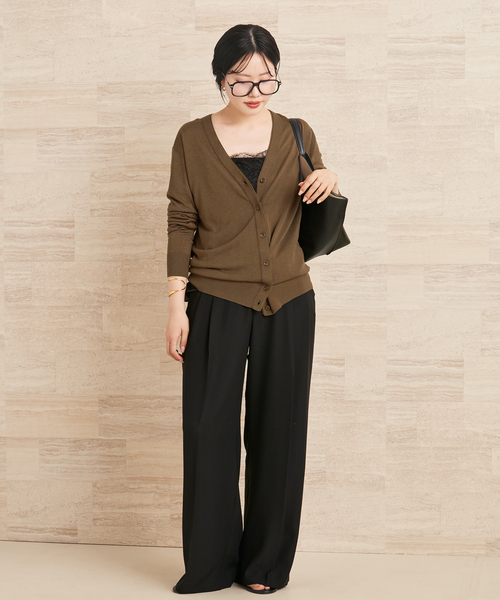 plage(プラージュ)の「LE PETIT PULLE / ル プティ プレ 別注 VN カーディガン(カーディガン/ボレロ・レディース・ブラウン系その他・FREE)」の3枚目の写真