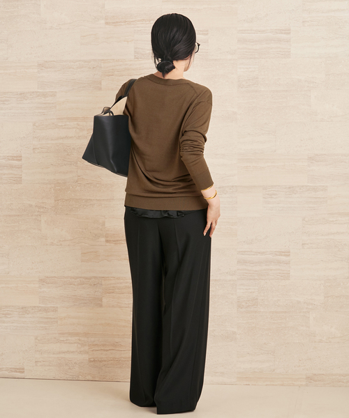 plage(プラージュ)の「LE PETIT PULLE / ル プティ プレ 別注 VN カーディガン(カーディガン/ボレロ・レディース・ブラウン系その他・FREE)」の5枚目の写真