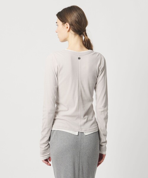 Pheeta(フィータ)の「<Pheeta>Hedy ロングスリーブ カットソー / 015C-CU10(Tシャツ/カットソー・レディース・ライトグレー/ダークブラウン・FREE)」の4枚目の写真