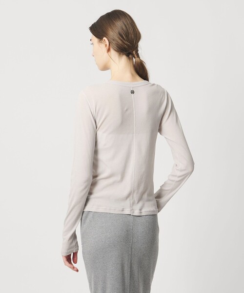 Pheeta(フィータ)の「<Pheeta>Hedy ロングスリーブ カットソー / 015C-CU10(Tシャツ/カットソー・レディース・ライトグレー/ダークブラウン・FREE)」の7枚目の写真