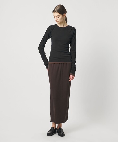 Pheeta(フィータ)の「<Pheeta>Hedy ロングスリーブ カットソー / 015C-CU10(Tシャツ/カットソー・レディース・ライトグレー/ダークブラウン・FREE)」の11枚目の写真