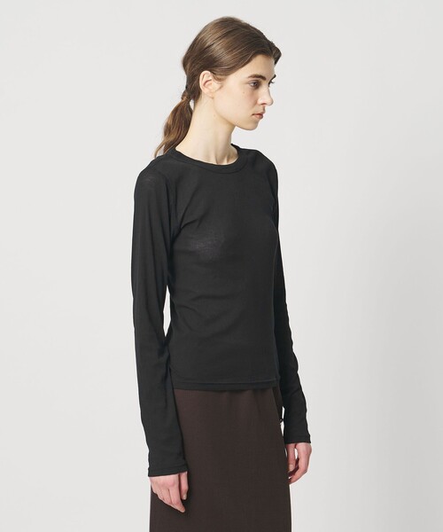 Pheeta(フィータ)の「<Pheeta>Hedy ロングスリーブ カットソー / 015C-CU10(Tシャツ/カットソー・レディース・ライトグレー/ダークブラウン・FREE)」の12枚目の写真