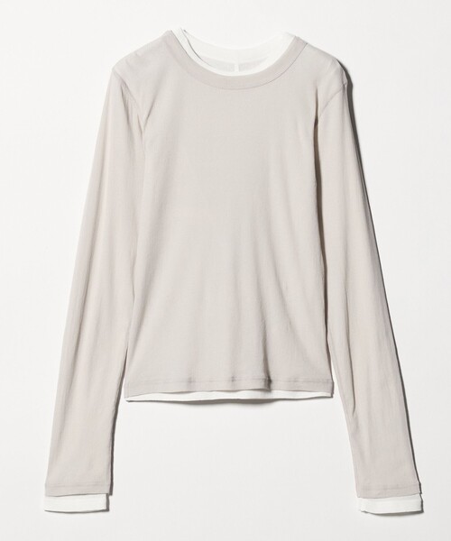 Pheeta(フィータ)の「<Pheeta>Hedy ロングスリーブ カットソー / 015C-CU10(Tシャツ/カットソー・レディース・ライトグレー/ダークブラウン・FREE)」の18枚目の写真